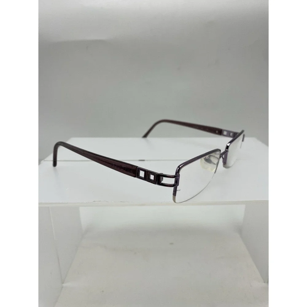 Vendela Eyeglasses FRAMES ONLY V1016 Half Rim 51-17-135 Purple 267